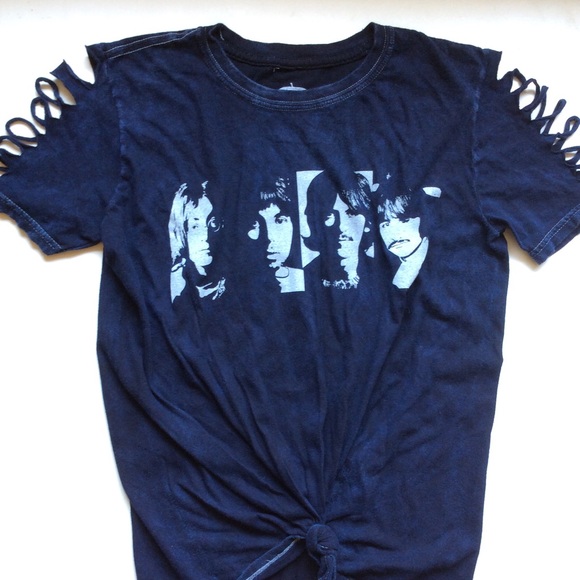 Beatles Graphic Cut Out T Shirt - Picture 3 of 5